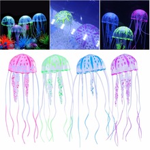 Glowing Effect Fish Tank Decor Aquarium Artificial Silicone Vivid Jellyfish 2024 - buy cheap