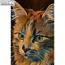 Full Square/Round Drill 5D DIY Diamond Cute cat 3D Embroidery Cross Stitch Mosaic Rhinestone Decor HYY 2024 - buy cheap