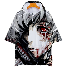 Sudadera con capucha con estampado 3D de tokyo ghoul para hombre, ropa de manga corta con capucha, Hip-Hop, Kawaii, Kpop, talla grande 4XL 2024 - compra barato