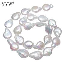 Nuggets de Cuentas de Perlas de agua dulce barroca cultivada de 12-13mm, cuentas de perlas blancas naturales para pulseras, collar, fabricación de joyas Diy de 15'' 2024 - compra barato
