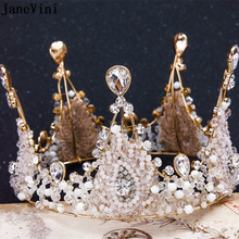 JaneVini 2018 Luxury Crystal Rhinestone Hair Jewelry Wedding Tiaras for Brides Gorgeous Bridal Princess Crown Accessoire Mariage 2024 - buy cheap