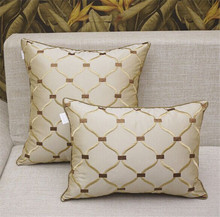 Europe 45" 50" Embroidered Grid Pillows luxury/Stripe/Elegant/Home/Sofa/Car  Cushion /Pillows (not including filling) 2024 - buy cheap