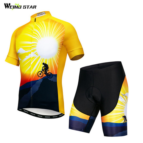 Weimostar 2018 Pro team Cycling Clothing Summer Mountain Bike Cycling Jersey Set Men Maillot Ciclismo Racing MTB Bicycle Clothes 2022 - buy cheap