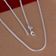 Silver 16"18"20"22"24" inch Ladies Men's necklace fashion jewelry 3mm option long necklace snake chains gift pouches KN-N192 2024 - buy cheap