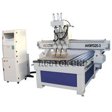 4 axis rotary wood cnc milling machine 3d wood carving cnc router 1325 1530 with three spindles 2024 - buy cheap