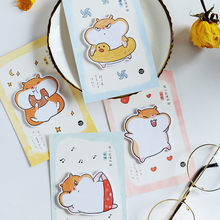 1 pcs cartoon animal memo pad Little hamster paper post notes sticky notepad kawaii stationery papeleria school supplies gift 2024 - buy cheap