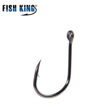 FISH KING 10-30pcs CHINU Carbon Steel Carp Fishing Hooks With Ring 3#-12# Feeder Sharp Barbed Single Hooks Pech Japan 2024 - buy cheap