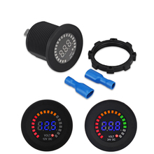 Voltímetro con pantalla Digital Led, Panel de voltímetro para coche y motocicleta, resistente al agua, 12v 24v 2024 - compra barato