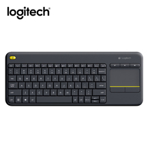 Беспроводная клавиатура Logitech K400 Plus 2,4G, игровой ноутбук, ПК, геймер, оригинальная эргономичная сенсорная панель, мини-приемник, компьютер, ТВ 2024 - купить недорого