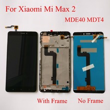 Pantalla LCD 100% probada para Xiaomi Mi Max 2, montaje de digitalizador con pantalla táctil, con Marco, 6,44 pulgadas, color blanco y negro 2024 - compra barato