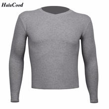 Ropa interior térmica de algodón elástico para hombre, Tops de invierno, camiseta de manga larga, XXXL talla grande, novedad de 2019 2024 - compra barato