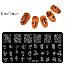 6CM*12CM patterns stainless steel nail art stamping plates cute mouse nail art stamps template stamping plates set 2024 - buy cheap