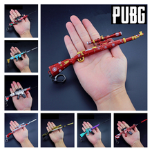 PUBG Game Playerunknown's Battlegrounds Cosplay Props Christmas Camouflage Graffiti 98K M416 AWM Gun Keychain Toys 6Pcs/Set New 2024 - buy cheap