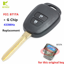 KEYECU Replacement New Keyless Remote Car Key Fob 433MHz + G Chip B71TA for Toyota Yaris 2014-2017,VIOS 2013-2016 2024 - buy cheap