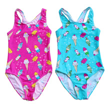 Girls Swimwear Bathing Suits Ice Cream Print Kids Swimsuit One Piece Girl Swimsuit Monokini Cute Children One Piece Beachwear 2024 - buy cheap