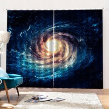 Starry Sky Printed Blackout Curtains For Bedroom Window Curtains For Living Room 85% Shading 3D Height 200Cm Width 170Cm 2024 - buy cheap