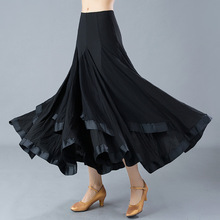 Adult Ballroom Dancing Skirt Black Flamenco Skirts Women Waltz Dancing Suit Standard Dance Costumes Standard Dance Wear D0797 2024 - buy cheap