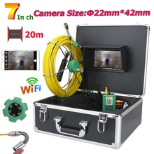 20M/30m/40m/50m 7inch WiFi Wireless 22mm Industrial Pipe Sewer Inspection Video Camera System IP68 Waterproof 1000 TVL Camera 2024 - buy cheap
