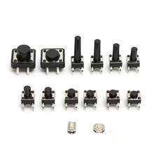 140pcs 6x6mm Panel PCB Momentary Tactile Tact Mini Push Button Switch DIP 4pin 6x6x4.3-17MM 3 x 6 x 2.5mm 4x4x1.5mm 12x12x5/8 2024 - buy cheap