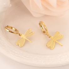 new gold jewelry pendant wedding drop earring dragonfly Gold souvenir african Arab Jewelry Mom kid Gifts 2024 - buy cheap