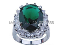 FREE SHIP >>>>>Green Cubic Zirconia Gem  Crystal Ring Size :7.8.9 2024 - buy cheap