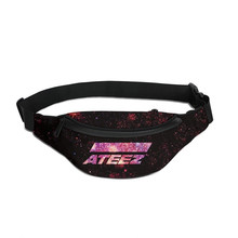 Riñonera para correr Unisex, a la moda, con estampado 3D de letras, grupo de Kpop, ATEEZ, riñonera para la cadera, bolsa con agujero para el Cable de los auriculares 2024 - compra barato