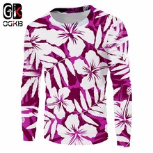 OGKB-Sudadera con capucha para hombre y mujer, suéter con estampado de flores púrpuras en 3d, estilo Harajuku, informal, holgado, talla grande 5XL 2024 - compra barato