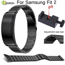 Pulsera de acero inoxidable de 18mm para Samsung Gear Fit 2, Fit2 Pro, SM-R360, correa de reloj inteligente de Metal de Lujo + herramienta 2024 - compra barato