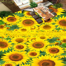 Beibehand-papel de parede personalizado, 3d, mural, sol, flor, girassol, planta, flor, chão, decoração da casa, decoração 2024 - compre barato