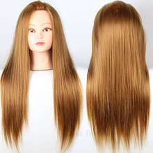 Frete grátis!! Cabeça de boneca para cabeleireiros, cabeça de manequim para estilizar cabelo de alta qualidade com suporte 2024 - compre barato