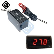 Termómetro Digital para vehículo CA 220V, medidor de temperatura LED para coche, sonda PT-6, amplio rango de medición, alta precisión + Sensor NTC 2024 - compra barato