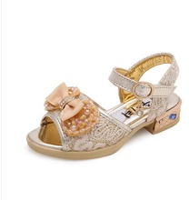 2020 New Children's Shoe PU Leather Kids Girls Sandals Summer 6-13 Years Old Girls Shoe Cute Bling Fashion Princess Shoe 2024 - buy cheap