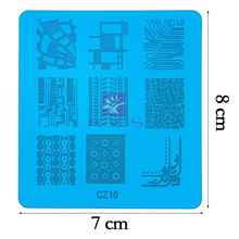 KADS 10PCS/LOT NEW CZ Series Stamp nail art Stamping Image Plate Print Nail Art Template DIY nail art image stamp 2024 - buy cheap