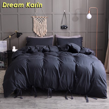 Dream Karin высококачественные одеяла, комплекты постельного белья, роскошный однотонный пододеяльник, набор для взрослых, один/королева/король 2024 - купить недорого