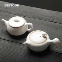 Чайный горшок в японском стиле Дзен, семейный чайный набор из бутика ручной работы, белый фарфоровый чайник для кофе, семейный креативный домашний декор 2024 - купить недорого