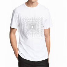 2018 самая дешевая мужская футболка, белая футболка с 3D визуальным принтом каналов, Мужская модная летняя футболка с коротким рукавом, мужская модель 5XL 2024 - купить недорого