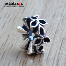 Mistletoe 925 Sterling Silver Designer Flowers Charm Bead Fit European Bracelet Jewelry 2024 - buy cheap