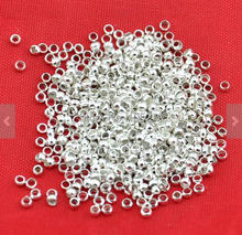 Contas banhadas a prata 1000 peças, 2mm, posicionamento de miçangas, acessório de fabricação de jóias 2024 - compre barato