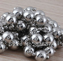 Free Shipping 8mm Round Shape Strong Magnetic Clasp Jewelry Findings Bead Fit Necklace 2024 - buy cheap