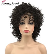 StrongBeauty-Peluca de pelo sintético para mujer, medio de pelo rizado, 5 colores, 8 pulgadas 2024 - compra barato