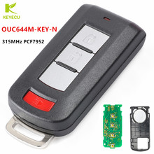 KEYECU запасной дистанционный смарт ключ-брелок 2 + Panic 315 МГц PCF7952 чип для Mitsubishi Mirage Outlander FCC: OUC644M-KEY-N 2024 - купить недорого