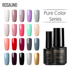 ROSALIND Gel 1 Gel Nail Polish 7ML Pure Color 01-58 Soak-off Need Top&Base Coat Semi Permanent UV LED Top Gel Varnishes Nail Art 2024 - buy cheap