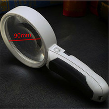 1 PC Handheld 20x Illuminated Magnifier Twin Mirror With 2 LED ABS Body Optical Reading Magnifying Glass Aid For The Aged 2024 - buy cheap