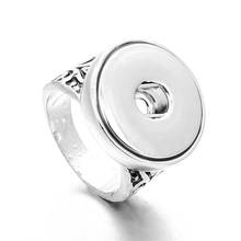 Новое Ювелирное кольцо с кнопками, металлические кольца с резьбой, 18 мм кнопки, женское мужское кольцо 2024 - купить недорого