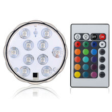 1 Piece/Lot 3AAA Battery Operated Led Spot Light Underwater Lighting with Remote Controller for Flower Glass Vase Decoration 2024 - buy cheap