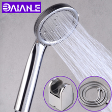 Rainfall Shower Head Water Saving Chrome High Pressure Round Handheld Shower Head Set Holder Hose Bathroom Spray Nozzle Head 2024 - buy cheap