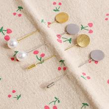 2019 New Alloy Copper Long Brooch Plated Gold/Rhodium Simulated Pearl Brooch For DIY Handmade Jewelry Brooches Accessories 2024 - buy cheap