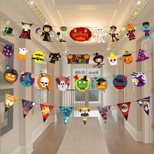 1PC 3M Paper Chain Garland Banner Pumpkin Bat Spider Flags Bunting Halloween Decoration Garland Banners Halloween Party Supplies 2024 - buy cheap