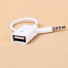Car MP3 3.5mm Male AUX Audio Plug Jack To USB 2.0 Female Converter Cable Headphone Cable high quality PVC for VW SUV 2024 - buy cheap