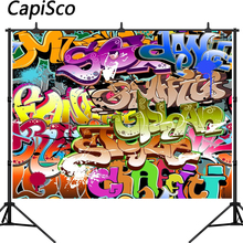 Capisco Photography Backdrops Graffiti Wall Photo Background Birthday 90's Hip Hop Backdrop for Birthday Theme Party 2024 - buy cheap